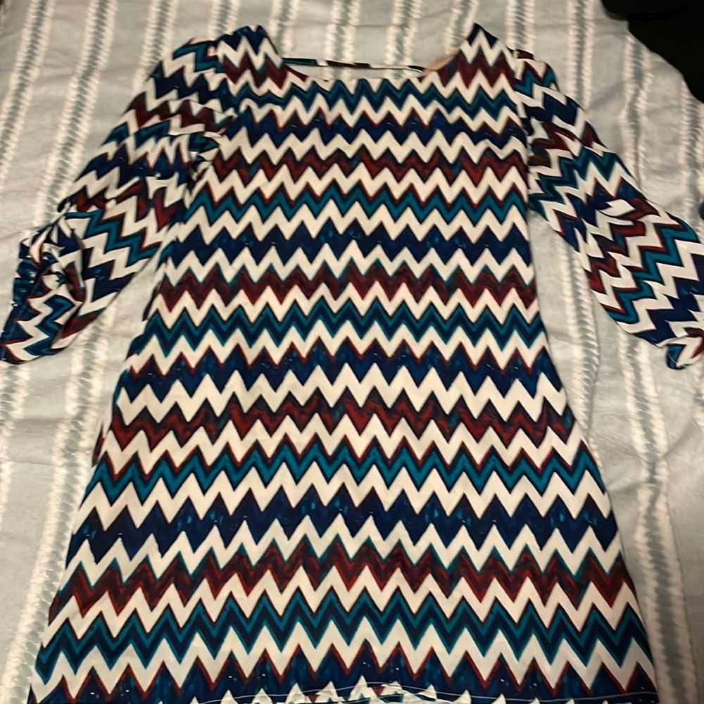 Zig zag printed dress